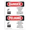 Signmission Safety Sign, OSHA Danger, 14" Height, Corrosive Liquids Bilingual Spanish OS-DS-D-1014-VS-1106 - alternate 1